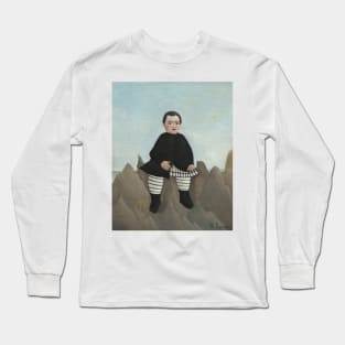 Boy on the Rocks by Henri Rousseau Long Sleeve T-Shirt